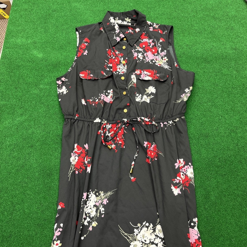 Speed Control New York Women's Black Floral Sleeveless Dress Size 3XL